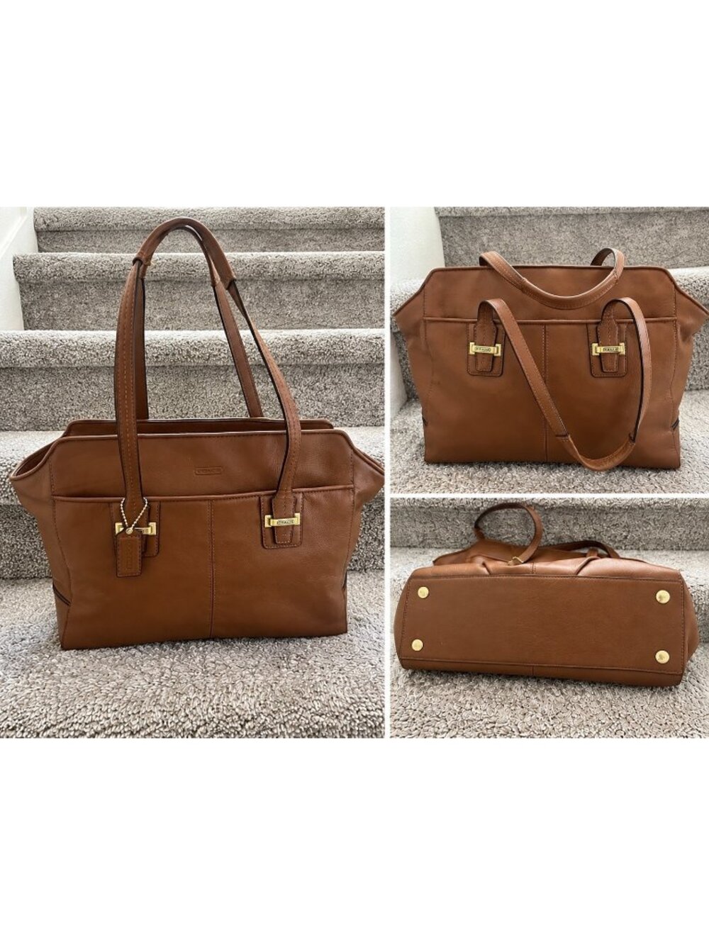 Coach Taylor Alexis Brown Soft Leather Shoulder Bag Handbag B1420-F25205 Purse